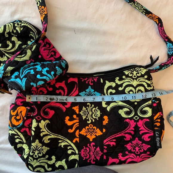 Multicolor quilt purse with bonus change purse - Picture 4 of 8